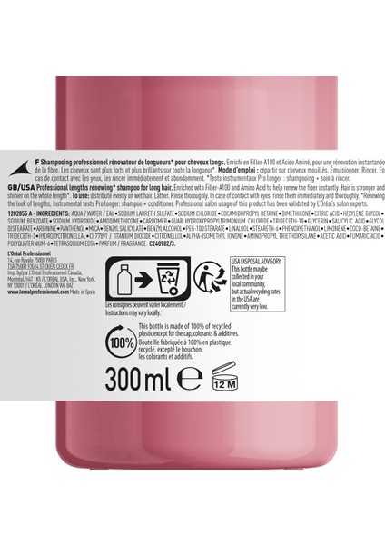 L'oreal Professionnel Serie Expert Pro Longer Saç Boylarının Görünümünü Yenileyici Şampuan 300 ml