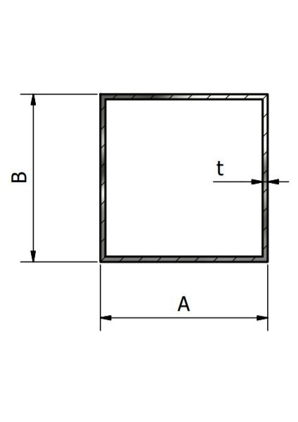 BHK Sera Sistemleri Bhk 80X80X3MM Galvanizli Demir Kutu Profil 2 Metre