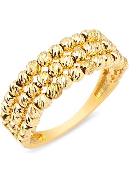 3 Sıra Top Top 14 Ayar Altın Yüzük