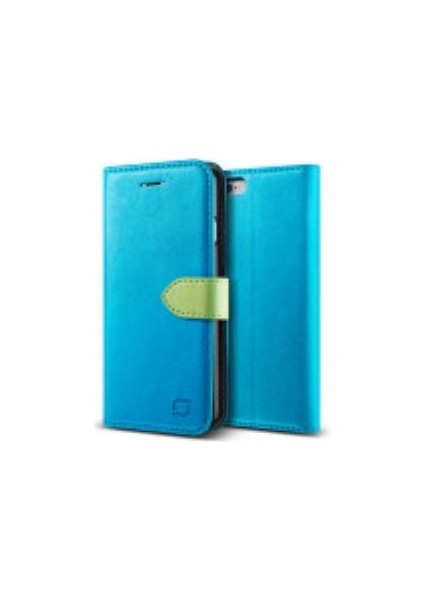 iPhone 6/6s Saffiano Diary Kılıf Blue Green