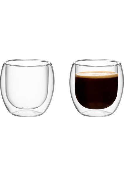 Moulins 2'li Çift Camlı Bardak 100 ml