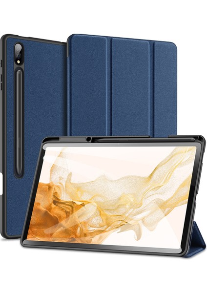 Samsung Galaxy Tab S7 Fe / S7 + Domo Serisi Deri Kılıf Blue (Yurt Dışından) fiyatları