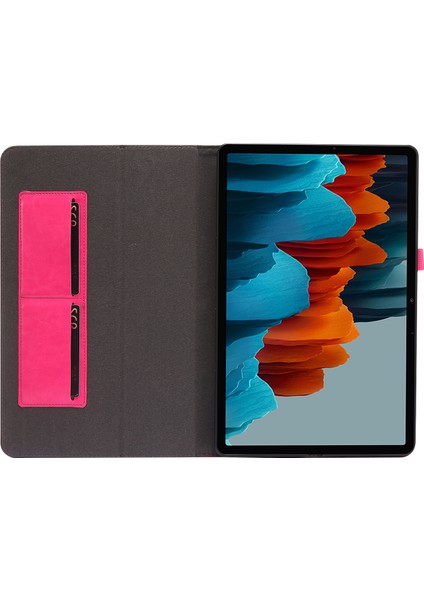 Samsung Galaxy Tab S7 + / T970 Deri Kılıfı Için Rose Red (Yurt Dışından) fırsatları