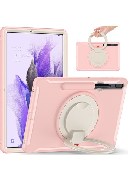 Samsung Galaxy Tab S7 + / S7 Fe 12.4 Inç T970 Tpu + Pc Kılıfı Cherry Blossoms Pink (Yurt Dışından)