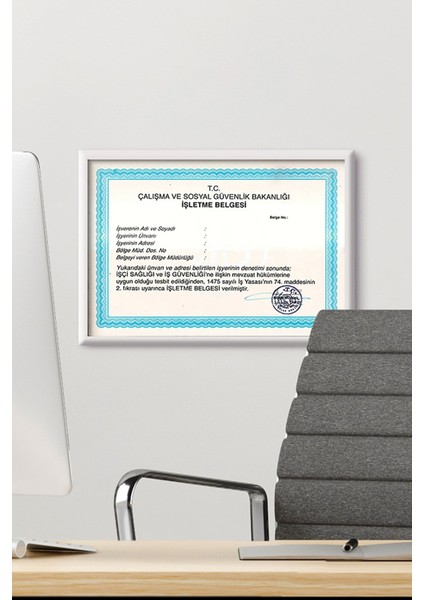 A4 Çerçeve Ucuz 21X30 Sertifika Evrak Diploma Belge Fotoğraf Çerçevesi Duvara Asılabilir Ofis Özc-Boşbelge