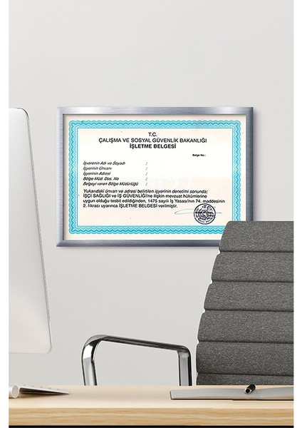 A4 Çerçeve Ucuz 21X30 Sertifika Evrak Diploma Belge Fotoğraf Çerçevesi Duvara Asılabilir Ofis Özc-Boşbelge