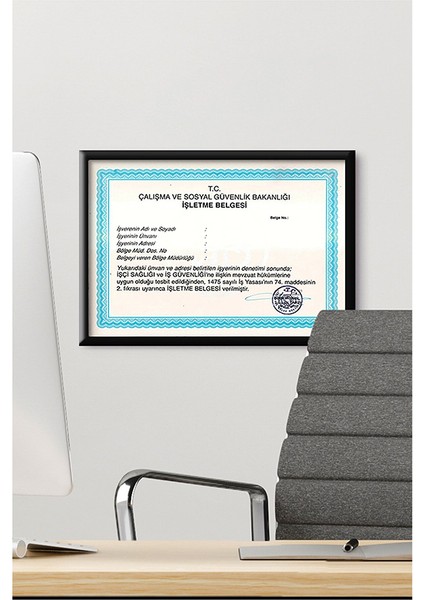 A4 Çerçeve Ucuz 21X30 Sertifika Evrak Diploma Belge Fotoğraf Çerçevesi Duvara Asılabilir Ofis Özc-Boşbelge