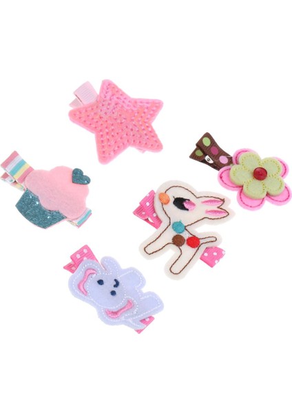 5 Adet Bebek Saç Aksesuarı Toka Seti - Renkli (Yurt Dışından)