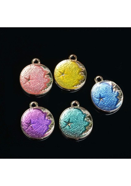 2x 5 Parça Renkli Alaşım Ay Yıldız Kolye Charms Dıy Kolye Bilezik Için (Yurt Dışından) modelleri