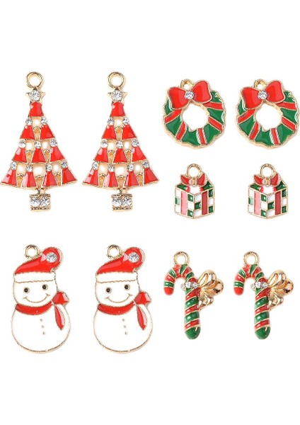 2x 10 Adet Çeşitli Emaye Charm Kolye Noel Ağacı Kardan Adam Garland Hediye (Yurt Dışından) fiyatları