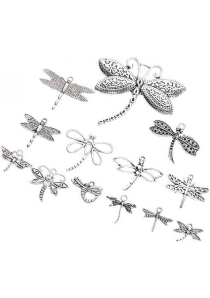 2x 13 Adet Gümüş Yusufçuk Charms Kolye Takı Yapımı Bulguları 15-65MM (Yurt Dışından)