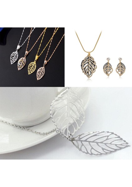2x 100X Hollow Telkari Charms Yaprak Kolye Mücevherat Bulma Dıy El Sanatları Beyaz (Yurt Dışından)