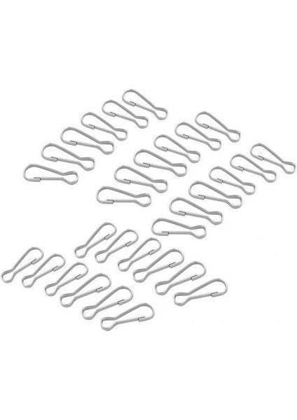 2x 30 Adet Metal Kordon Kanca Metal Bahar Kanca Fermuar Çekme Kimlik Kart Için 9X4MM (Yurt Dışından)