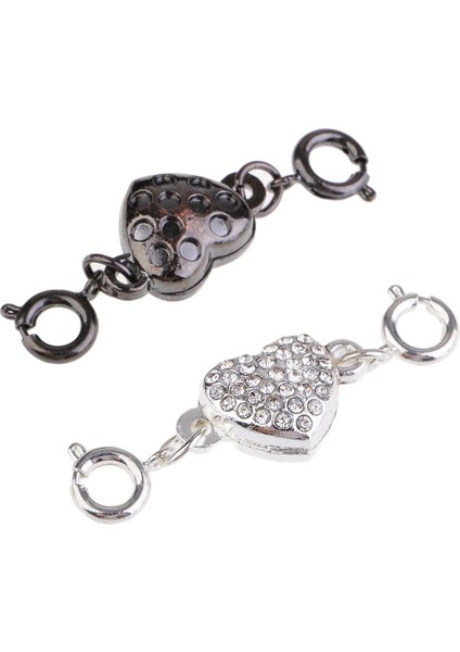 3x 2 Setleri Rhinestone Kalp Pirinç Manyetik Istakoz Klipsler Dıy Takı Bulma (Yurt Dışından) fırsatları