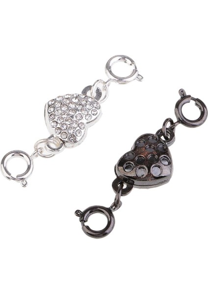 3x 2 Setleri Rhinestone Kalp Pirinç Manyetik Istakoz Klipsler Dıy Takı Bulma (Yurt Dışından) indirimleri