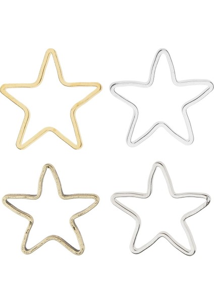 2x 20 Parça Alaşım Yıldız Şekli Bulgular Takı Yapımı Craft Bronz Için Takılar (Yurt Dışından)