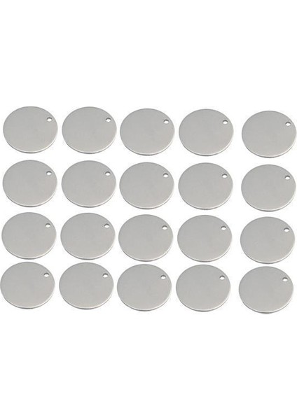 4x 20 Adet Metal Düz Yuvarlak Daire Boş Sikke Damgalama Charms Etiketler Kolye (Yurt Dışından)