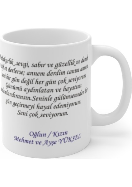 Kişiye Özel Isim Baskılı Beyaz Kupa Bardak ,anneler Günü Bardak ,anneler Günü Hediyesi modelleri