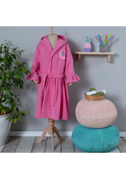 Winx by Karaca Home Bloom Pembe %100 Pamuk 6-8 Yaş Bornoz