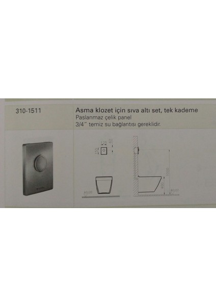 Gömme Rezervuar Asma Klozet 310-1511