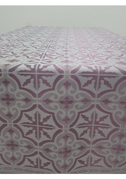 Sare Lüx Jakar Kumaş Mor Masa Örtüsü Dikdörtgen 160x320 cm - 1110 modelleri