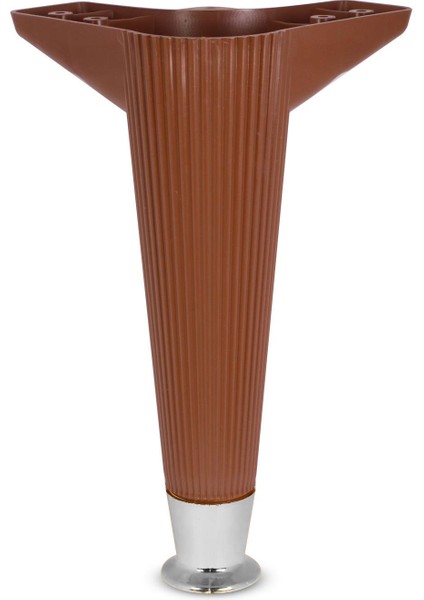 Mobilya Kanepe Koltuk Sehpa Ünite Ayağı 22 cm Baza Ayak (Kahve-Krom)