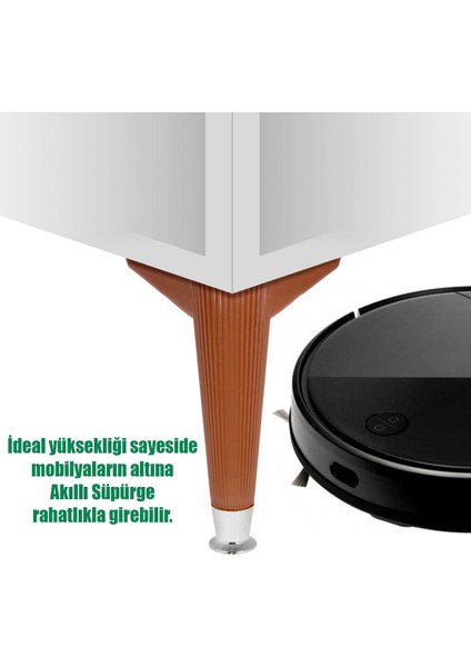 Mobilya Kanepe Koltuk Sehpa Ünite Ayağı 22 cm Baza Ayak (Kahve-Krom) modelleri