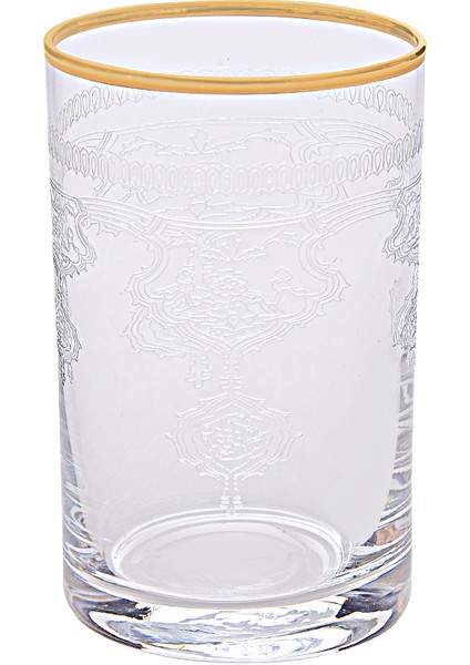 Kahve Su Bardağı Kısa 6 Parça Armoni Altın M00360