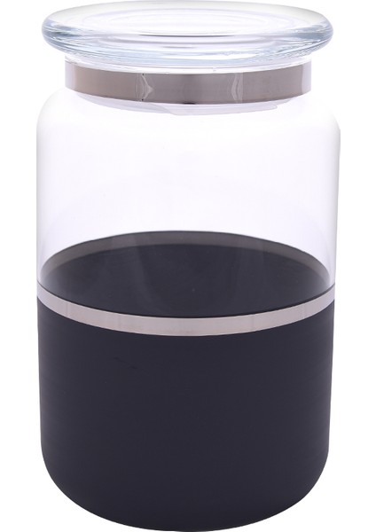 Kavanoz 15 x 10 cm Vision Black Platin M06305-AB