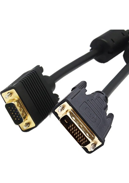 DVI To VGA Kablo Dvı 24+1 To VGA 15 Pin Çevirici Kablo 5 m