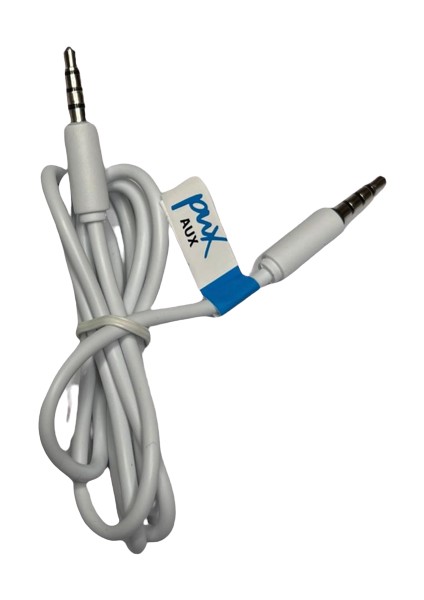 5px-Auxb 3.5 mm Beyaz Stereo Ses Kablosu