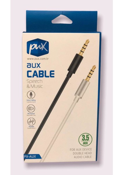 5px-Auxb 3.5 mm Beyaz Stereo Ses Kablosu fiyatları