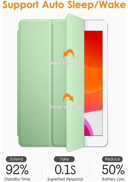 Apple iPad 9. Nesil 10.2" 2021 Kılıf Arkası Silikon Smart Case A2602 A2603 A2604 A2605