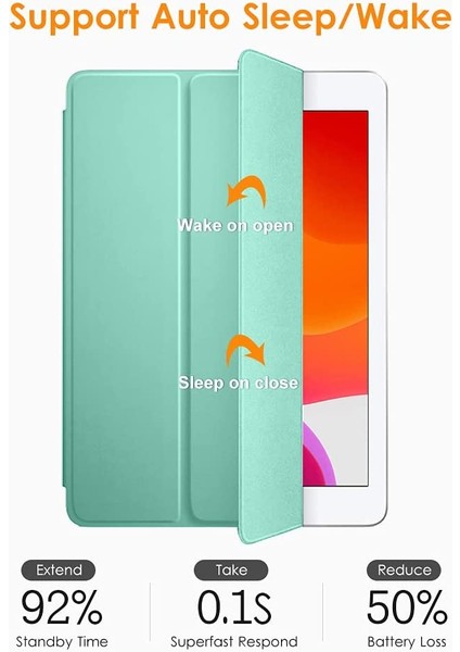 Apple iPad 9. Nesil 10.2" 2021 Kılıf Arkası Silikon Smart Case A2602 A2603 A2604 A2605