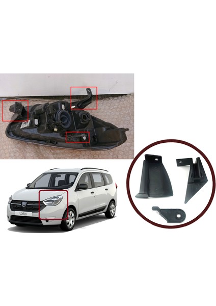 BHL520 Dacia Lodgy Dokker İçin Sol Ön Far Tamir Takımı 260607950R fiyatları