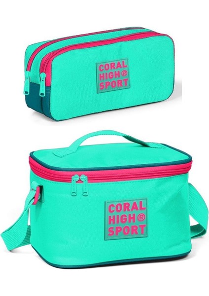 Sport Su Yeşili Beslenme ve Kalem Çantası Okul Seti