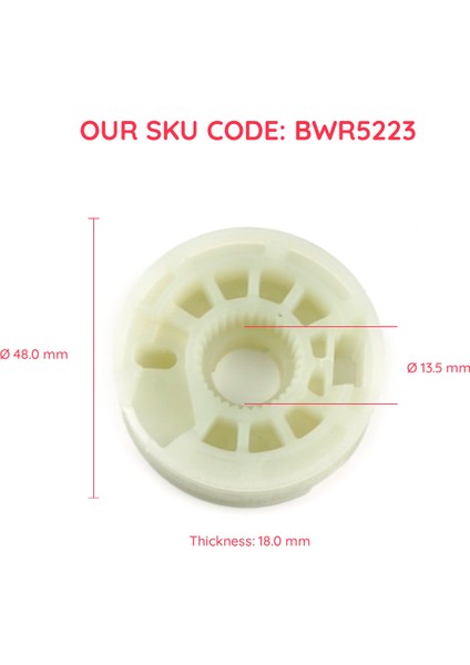 Bross Otomotiv Hyundai Otomotiv BWR5223 Hyundai Elantra 4 Sonata 5 İçin Ön Sağ Cam Kriko Makarası 824813K001