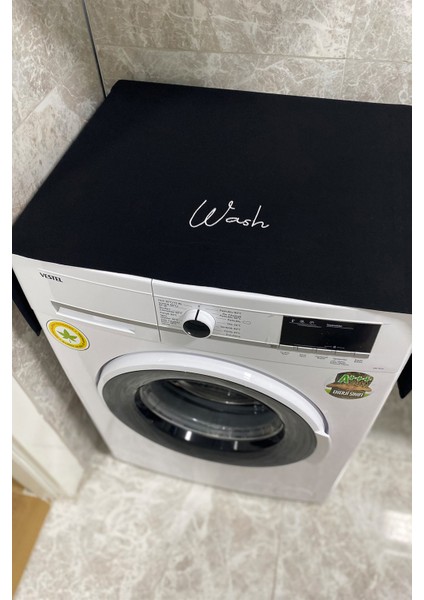Wash Nakış İşlemeli Çamaşır Makine Örtüsü