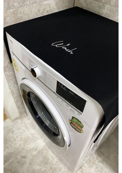 Wash Nakış İşlemeli Çamaşır Makine Örtüsü