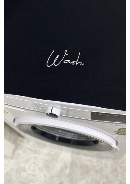 Wash Nakış İşlemeli Çamaşır Makine Örtüsü