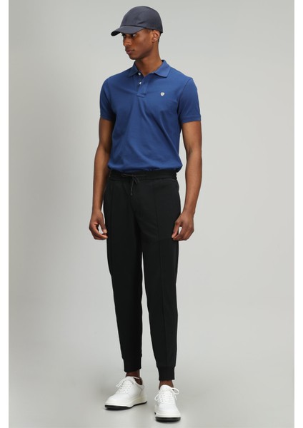 Laon Spor Polo Yaka Erkek Tişört Siyah