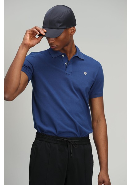 Laon Spor Polo Yaka Erkek Tişört Siyah