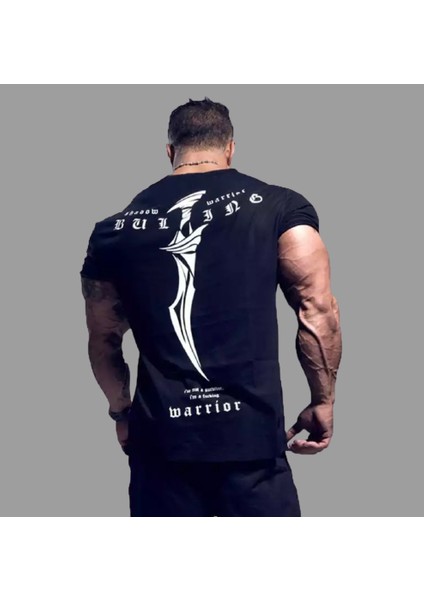 Warrior Dijital Sirt Baskili %100 Pamuk Ultra Hafif Yeni Trend Erkek T-Shirt