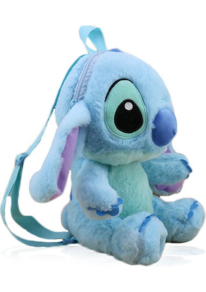 30 cm Karikatür Mavi Stitch Peluş Anaokulu Okul Çantası (Yurt Dışından)