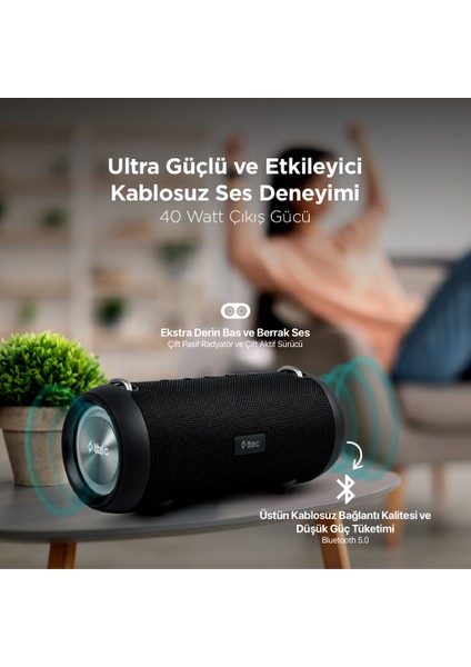 Dynamite Quattro 40W Hifi Kablosuz Bluetooth Hoparlör