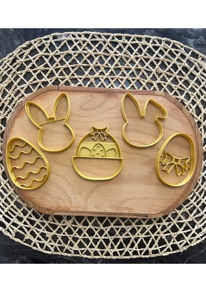 Paskalya 5'Li Kurabiye Kalıbı Ve Hamur Kesici fiyatları