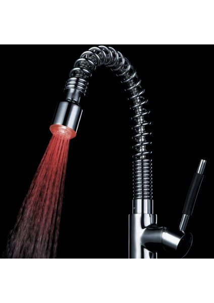 F Fityle Moda 3 Renkler Özel Mini Su Glow Duş LED Musluk Lavabo Dokunun