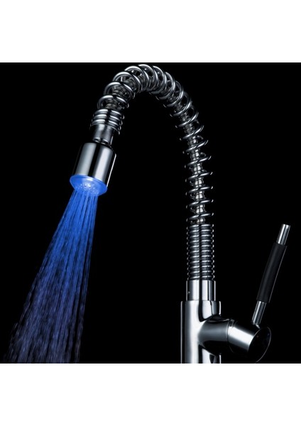 F Fityle Moda 3 Renkler Özel Mini Su Glow Duş LED Musluk Lavabo Dokunun