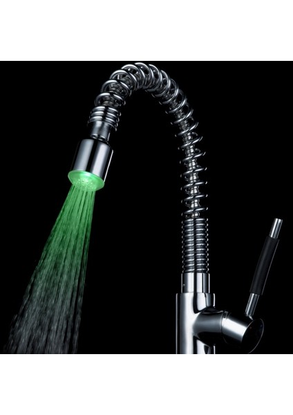 F Fityle Moda 3 Renkler Özel Mini Su Glow Duş LED Musluk Lavabo Dokunun