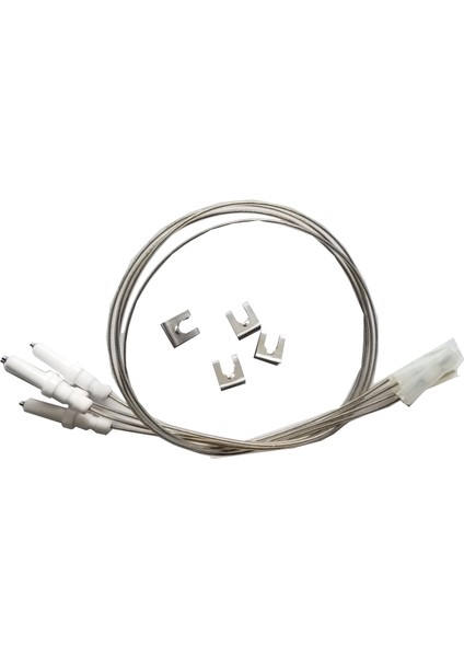 Ocak Ateşleme Buji Kablolu 500 mm (4 Adet) Ankastre Ocak ve Setüstü Çakmak Buji
